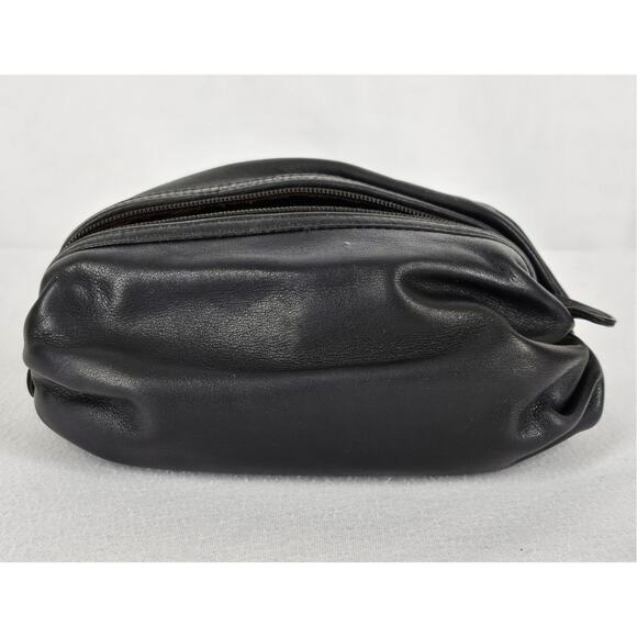 GUCCI VINTAGE ORIGINAL BLACK POCHETTE COSMETIC POUCH MINI HAND BAG (1970-80s) - Picture 4 of 16